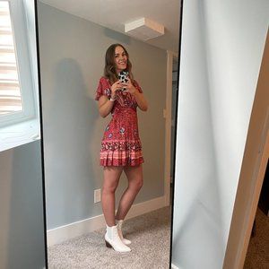 Red Floral Dress